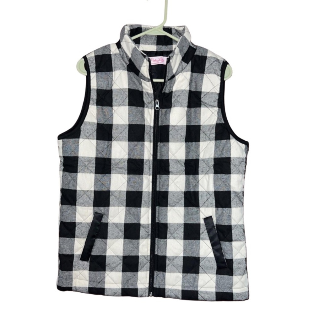 Pink Lily Plaid Vest - Size XL